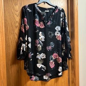 3x Sheer Floral Maurices Blouse